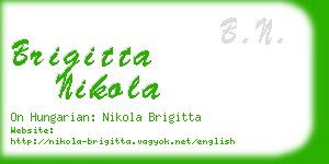 brigitta nikola business card